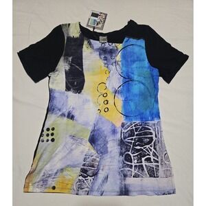 Simply Art By Dolcezza NWT Womens Small Shirt Paint Improu 9 Jane Davies Viscose